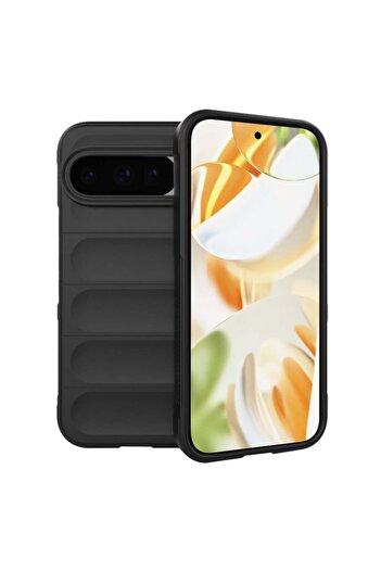 SKYDDAR INNOVATION Case for Google Pixel 9 / Pixel 9 Pro, Magic Shield, Silicon Mat, sticker set, Black