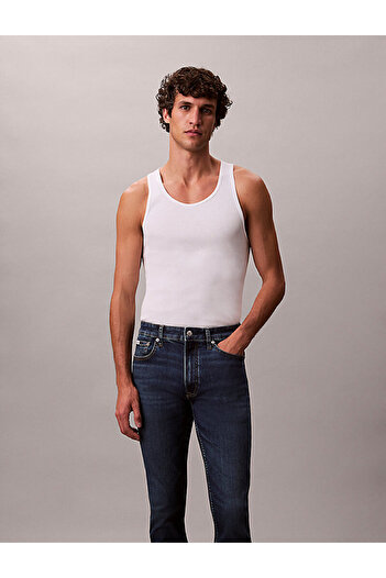 Calvin Klein Erkek Normal Bel Slim Fit Dar Paça Lacivert Pantolon LV04RB720G-PTR