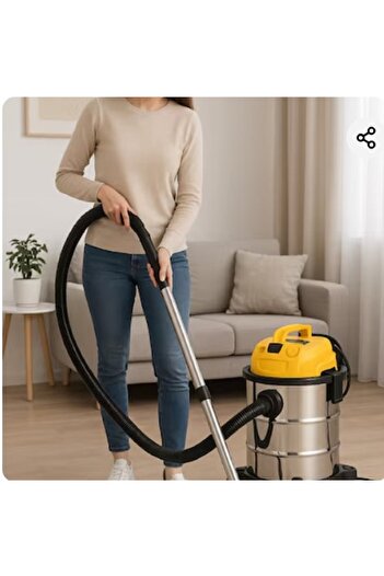 Generic 20L Wet & Dry Drum Vacuum Cleaner – 2500W Heavy Duty Steel Tank Vac for Home, Garage, Car