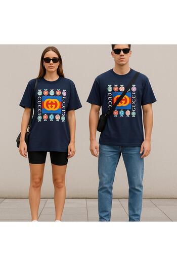 DEEP BEACH Unisex Sports Crew Neck Cotton Oversize Boyfriend T-Shirt
