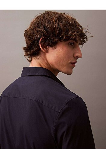 Calvin Klein LS SOLID STRETCH SLIM SHIRT Antrasit Erkek Gömlek