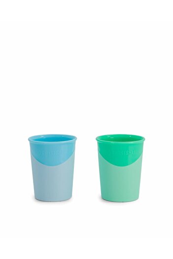 Twistshake Baby Cup 2-Pack - Blue Green - 170 Ml, 6+ Months Unbreakable Children's Cup