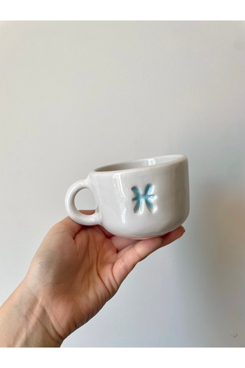 Nouis Handmade Pisces Zodiac Ceramic Mug