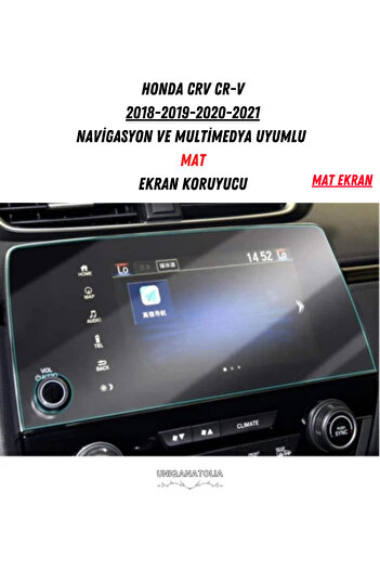 UniqAnatolia Honda Crv Cr-V 2018-2021 Navigation and Multimedia Compatible Matte Screen Protector