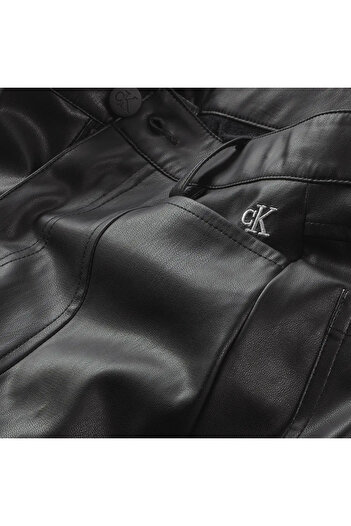Calvin Klein PU LEATHER JOGGER PA Kadın Siyah Jogger