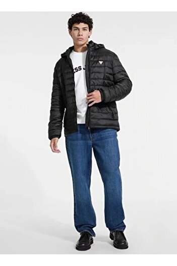 Guess Gj Hooded Men's Black Coat M5Rl99Whab2-Jblk