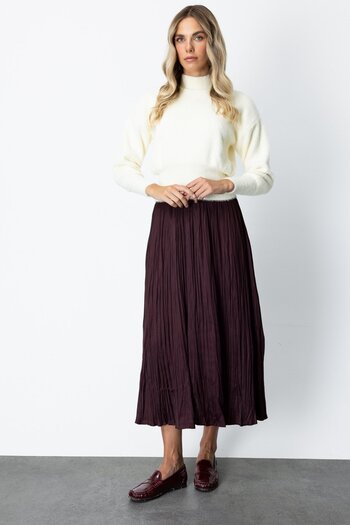 On Fashion Wrinkled Midi Skirt -64209