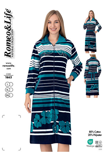 ROMEO LİFE Rochie de damă din amestec de bumbac, catifea, cu fermoar 1663
