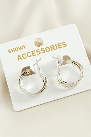 feryal 3 Row Trend Hoop Earrings