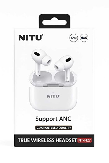 NITU Casti wireless -compatibile cu IOS si ANDROID - functii tactile- bluetooth - suport magnetic