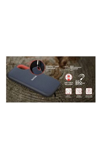 SanDisk قرص SSD محمول بسعة 1 تيرابايت - بسرعة تصل إلى 800 ميجابايت/ثانية، ومنفذ USB-C، ومنفذ USB 3.2 من الجيل الثاني، وبرنامج ثابت محدث