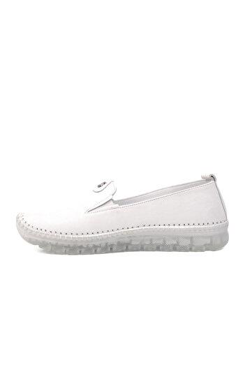 Voyager White Women's Flat Casual Casual Casual Shoes