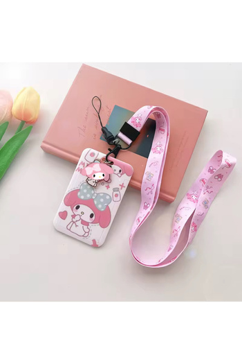 synshop My Melody Melody Neck Strap Lanyard Card Holder Id Badge for Workplaces and Schools Birthday Gift
