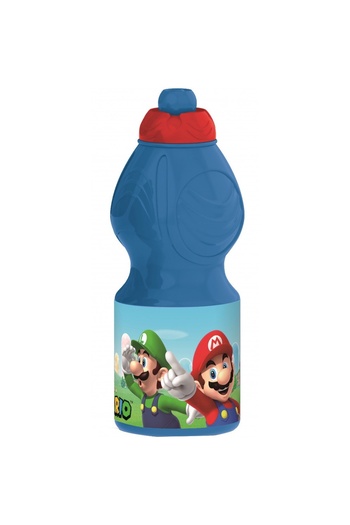 Disney Sticla plastic pentru apa, 400 ml, Albastru, Super Mario