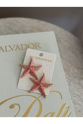 LUXSTONE Starfish Pink Gold Earrings