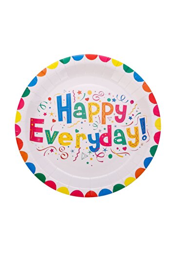 HAPPY EVERYDAY Set 10 Farfurii Happy Everyday, Flippy, 23 cm, din Hartie 300 g, Multicolor