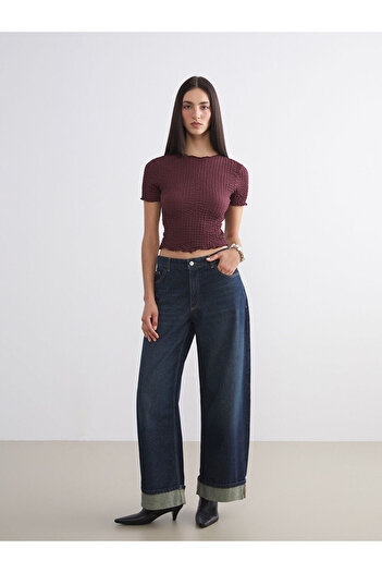 LC Waikiki Create Your Style from Uzg Store |   Crew Neck Textured Women's T-Shirt