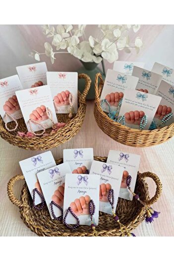 GIFT 12 rosary cards for newborns with a custom theme