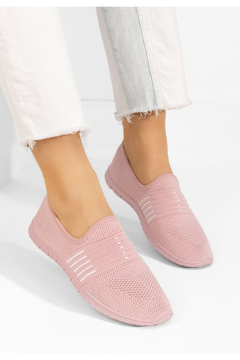 B T Shoes Růžové dámské polobotky Vanna