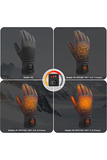 NeoSimply Heated Undergloves, Neosimply®, Rechargeable Battery 7.2 V, for ski, hiking, cycling, M