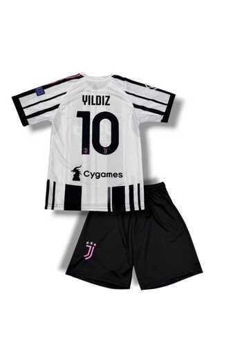 Flextreme Juventus 2025/26 New Season Home Kids Soccer Jersey Set of 2