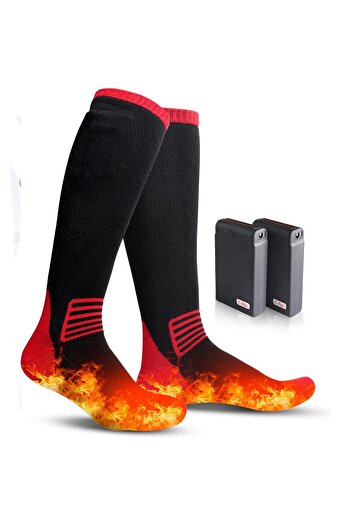 NeoSimply Heated Socks Neosimply®, for Ski and Winter Season, Rechargeable Battery 3400 mAh 3.7 V, Unisex, M