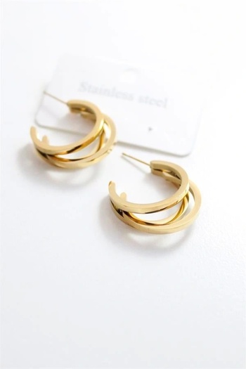 shopwave Three-hoop earrings - gold