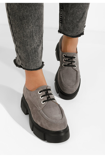 B T Shoes Catarina grey platform casual shoes