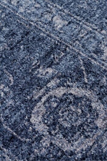 Eko Halı SHIRAZ SHR 03 NAVY Vintage Eskitme Desenli Modern Yumuşak Dokulu Makine Halısı