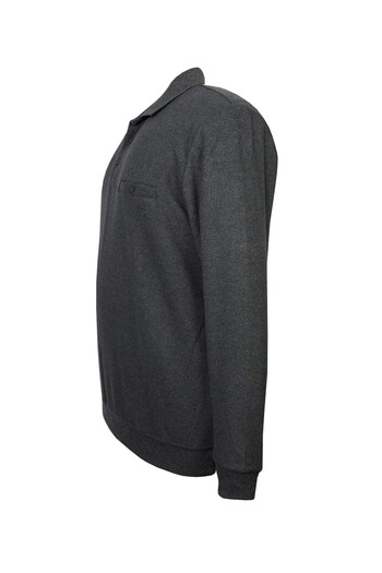 tambattal Large Size Polo Neck Thessaloniki Sweatshirt with Pockets (Wide Comfortable Fit)
