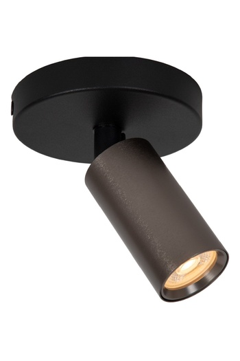 demet habek mylights Gu10 Single Led Spotlight Black Brown Metal Body Wall Ceiling Sconce with Movable Head