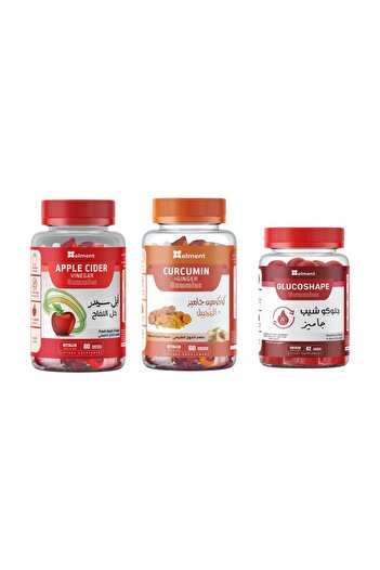 Elment Ideal Weight Package (GlucoShape + Apple Cider Gummies + Curcumin)
