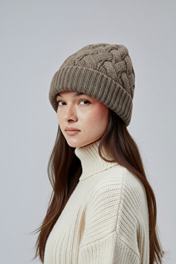 derikem Stylish Women's Hair Braid Lined Knitwear Beret