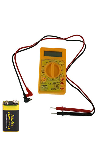 XTREME DT830BUZ 00444 digital multimeter, DC 200mV-1000V, AC 200V-750V, yellow