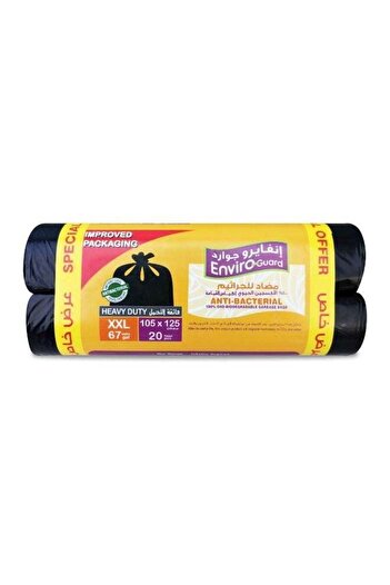 Enviro Guard Anti Bacterial Heavy Duty XXL Garbage Bag Rolls 2 x 10 Pcs