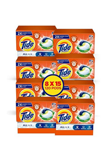 Tide Pods Capsules Regular Mega Box 8 x 15 Pods