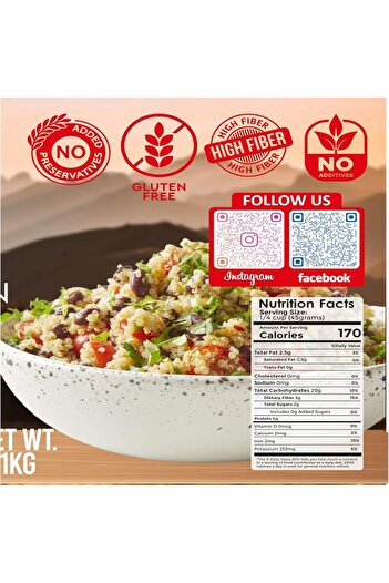 American Harvest Natural White Quinoa 1kg Jar – Premium Gluten-Free Superfood for Healthy Meals