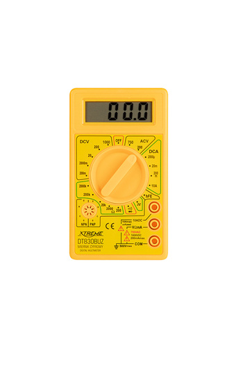 XTREME DT830BUZ 00444 digital multimeter, DC 200mV-1000V, AC 200V-750V, yellow