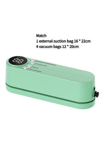Choice Green 2025 Mini Wireless Vacuum Sealing Machine, USB Home Fully Automatic Portable Food Packaging Pl
