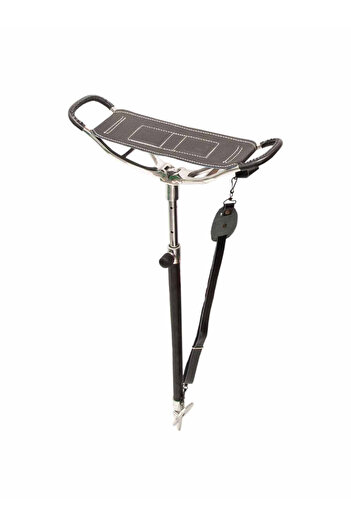 Eurohunt Portable foldable chair with single leg, adjustable height