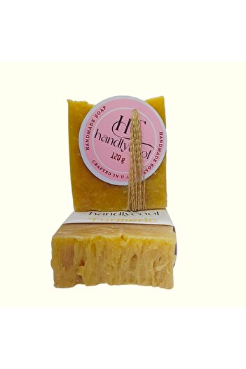 handlycool Turmeric Natural Herbal Handmade Soap Made in U.A.E-Hotprocessed