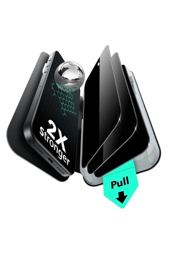 ESR [Pack x3] Glass film for iPhone 17 Pro Max, Tempered Glass UltraFit, Black