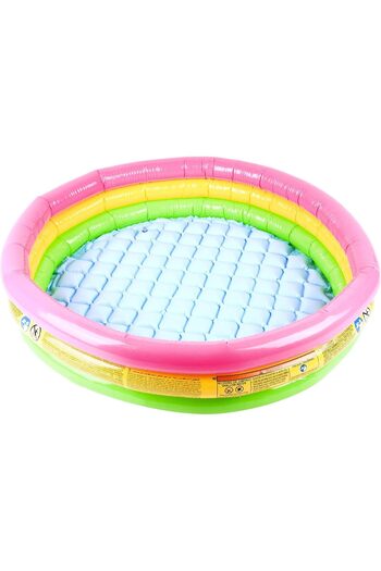 STOREMAX Shopverse “Sunset Glow” Baby Pool, Water Capacity Approximately 131 Liters, Inflatable Floor, 3 Rings, 2 Handles