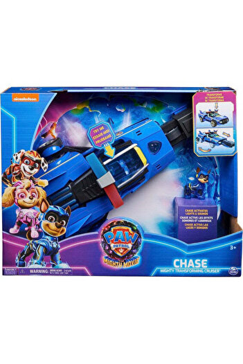 PAW PATROL Patrula Catelusilor Vehicul Transformator Chase Mighty Cuiser