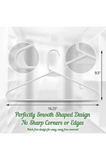 Saharaz 20 PCS Durable Hangers With Double Rod Hooks for Daily Use, Lightweight and Space-Saving