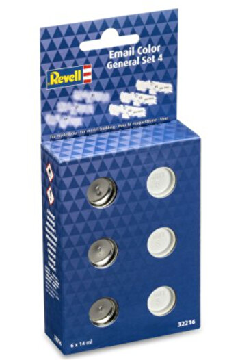 REVELL Enamel Color Set – General 4 Glossy/Matte (6 X 14 Ml) –