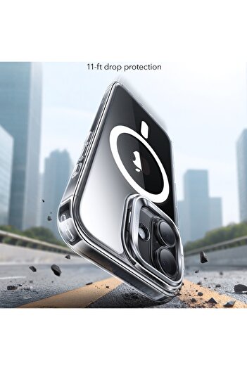 ESR Case for iPhone 17, Classic Hybrid HaloLock Kickstand, Transparent