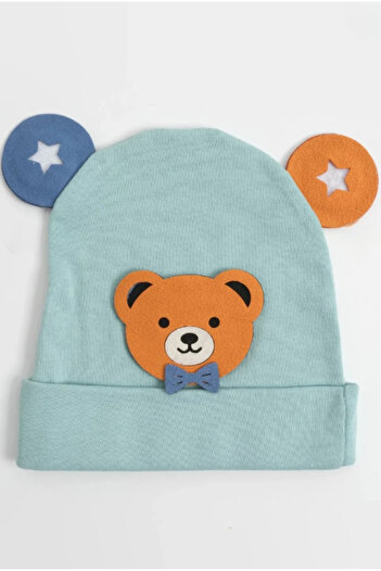 ruhaay Baby Cute Bear Themed Cotton 0-12 Months Beanie
