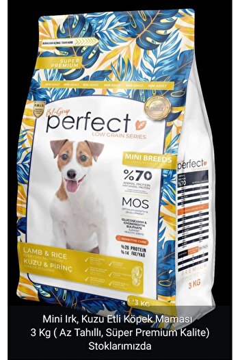PERFECT Az Tahıllı Kuzu Etli Prinçli Küçük Irk Köpek Maması 3 kg