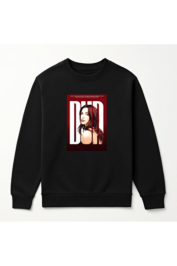 SVART WEAR Dua Lipa Designed Unisex High Quality Cotton Sweatshirt with Circular Necklace